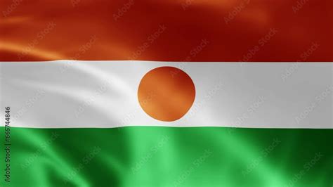 Niger Flag Is Waving D Animation Niger Flag Waving In The Wind