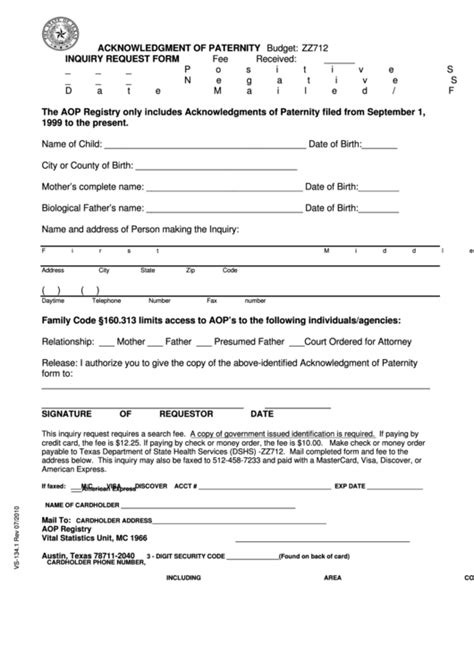 Printable Acknowledgement Of Paternity Oklahoma