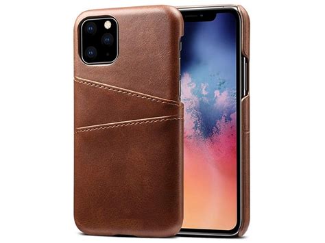 Iphone Pro Leder Case H Lle F R Bank Und Kreditkarten Etui Braun