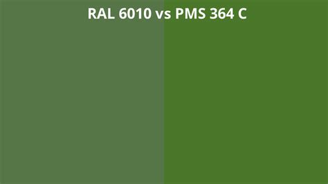 Ral 6010 Vs Pms 364 C Ral Colour Chart Uk