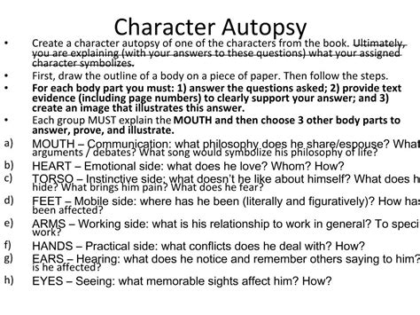 Ppt Character Autopsy Powerpoint Presentation Free Download Id309288