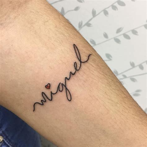 Tattoo Fineline Nome Miguel No Bra O Super Delicada Whatsapp