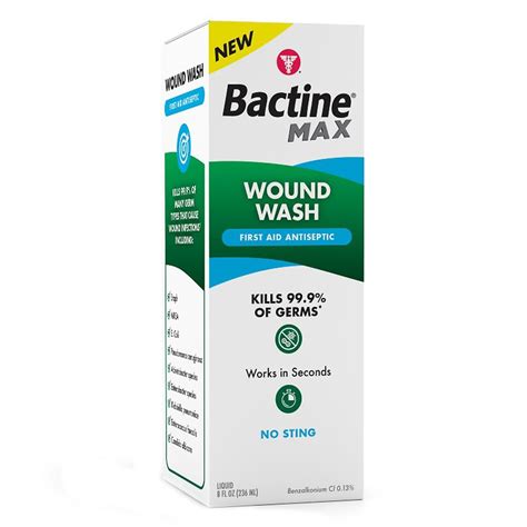 Bactine Max First Aid Antiseptic Wound Wash Walgreens