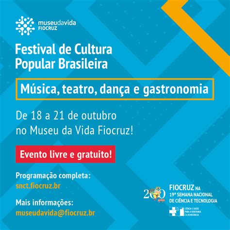 Festival De Cultura Popular Brasileira Confira A Programa O