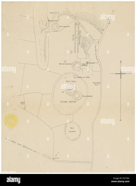 (1879) Map of the Hill of Tara Stock Photo - Alamy