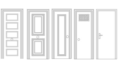 Wooden Door Elevation Design Cad Blocks Cadbull