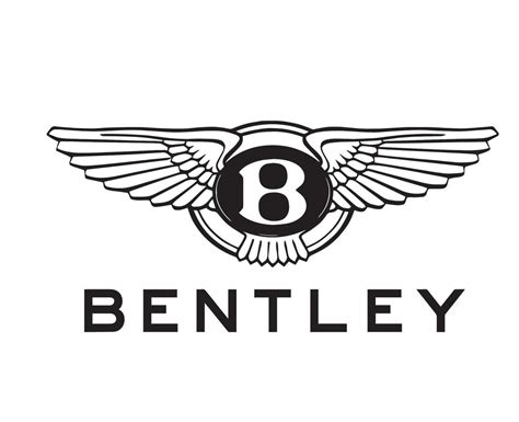 Bentley Brand Logo Symbol With Name Black Design British Cars