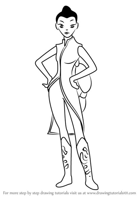 Learn How To Draw Lady Shiva From Dc Super Hero Girls Dc Super Hero