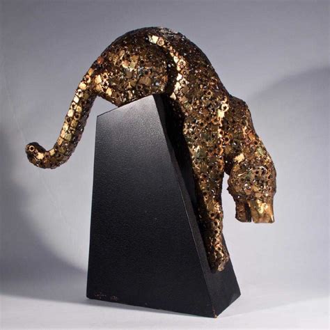 Large Metal Panther Sculpture Signed Cartier - Manhattan Art and Antiques Center