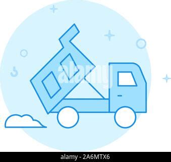 Kipper LKW Symbol Outline Stil Stock Vektorgrafik Alamy