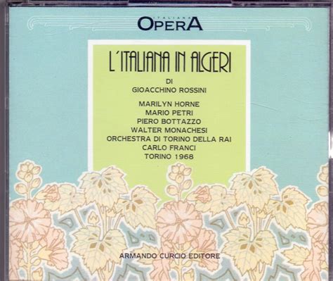 L Italiana In Algeri Rossini Franci Torino Rai Ch Amazon Fr CD Et