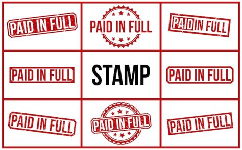 Premium Vector Paid In Full Red Rubber Stamp Vector Design