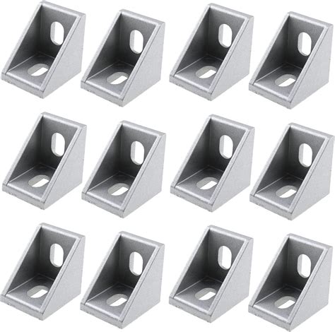 Luorng 12pcs Aluminum Profile Corner Bracket 3030 Series L Shape Right Angle