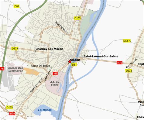 Macon, France - map | France map, Macon, Europe travel