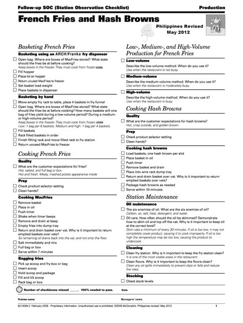 Mcdonald S Soc Pdf Fill And Sign Printable Template Online