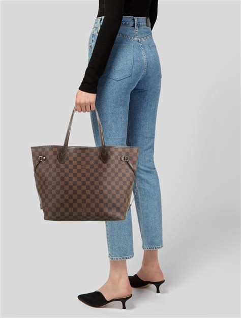 Louis Vuitton Damier Ebene Neverfull PM Brown Totes Handbags