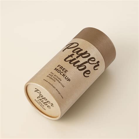 Free Paper Tube Packaging Mockup PSD Good Mockups