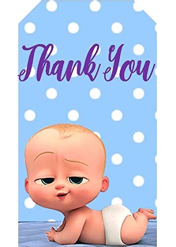 Boss Baby Theme Thank You Tags For Boss Baby Theme Birthday Party