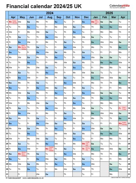 Financial Calendars 202425 Uk In Pdf Format