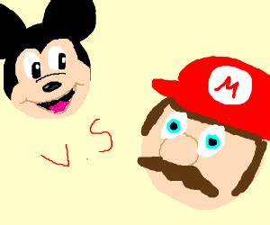 Mickey Mouse vs Super Mario - Drawception