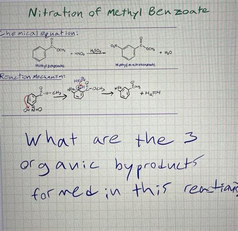 Solved Nitration Of Methyl Benzoate Chemical Equation On Chegg