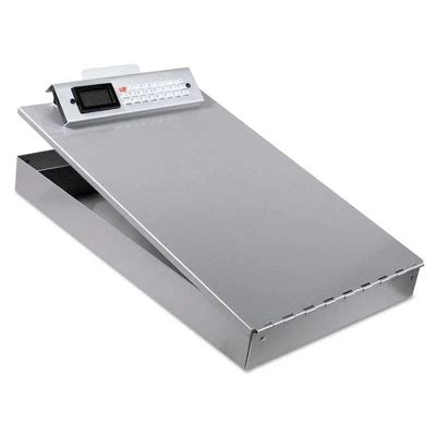 Saunders Redi-rite Aluminum Storage Clipboard With Calculator, 1" Clip ...