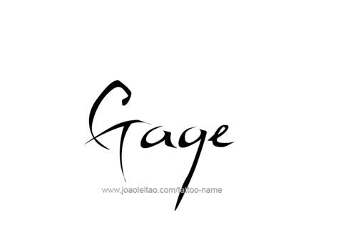 Gage Name Tattoo Designs