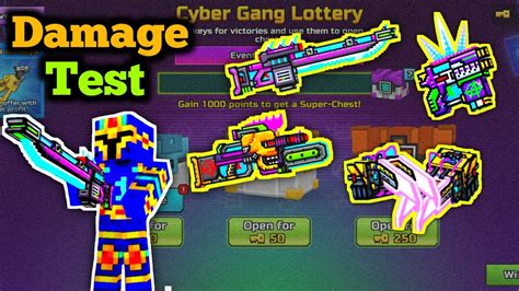 Lottery Cyber Gang Set Damage And Stats Rebel Is Back Pixel Gun 3d Youtube