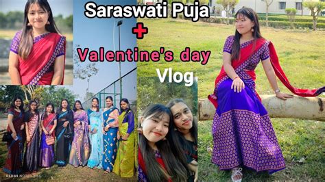 Saraswati Puja Valentine S Day Vlog Kaziranga University Youtube