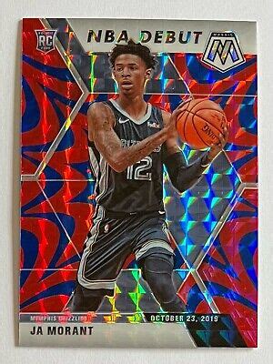 2019 20 Panini Mosaic RC 274 JA MORANT NBA Debut Blue Reactive Prizm