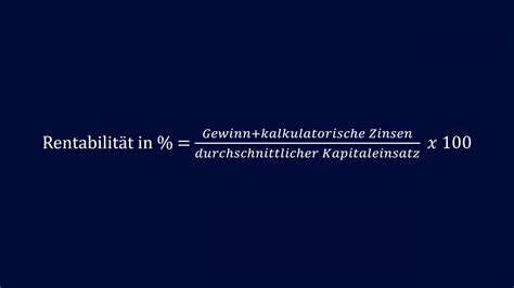 Rentabilitätsvergleichsrechnung erklärt Beispiel mit Lösung