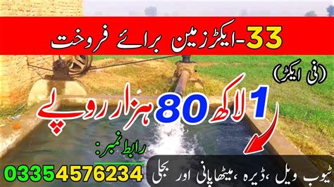 Agriculture Land For Sale Punjab In Pakistan Cheap Price 33 Acer