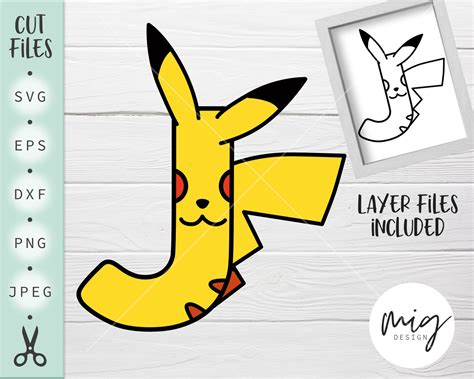 Letter Pikachu Svg Pokemon Letter Svg Pokemon Svg Pikachu Etsy Uk