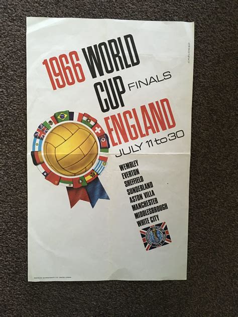 1966 World Cup Football Advertising Poster Made By Carvosso With