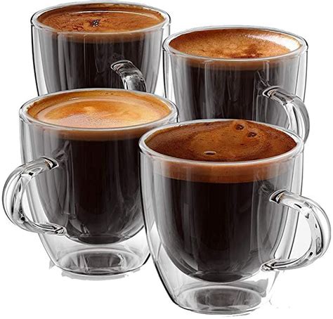 Espresso Cups 5 Oz Glass Espresso Cups Set Of 4 Double Wall Espresso Cups Espresso Cup