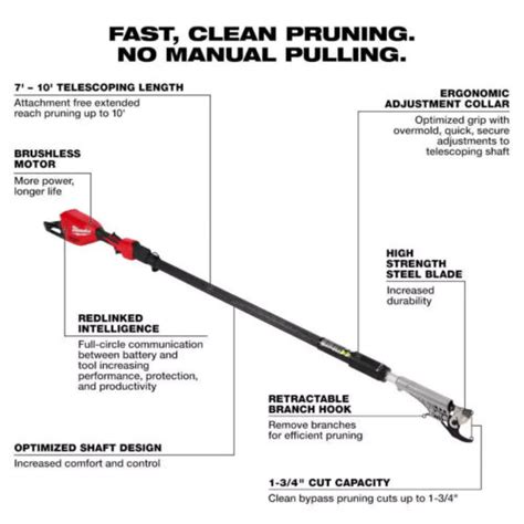 Milwaukee M V Brushless Telescoping Pole Pruning Shears