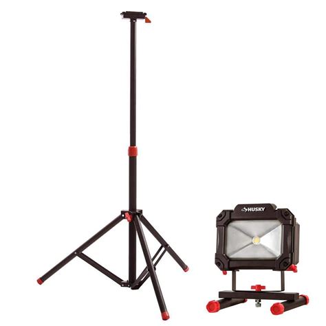 Husky Tripod For Portable Led Work Light And 1500 Lumens Rechargeable