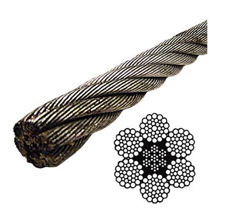 EIPS IWRC 6X37 Bright Wire Rope Galvanized Wire Rope With Superior