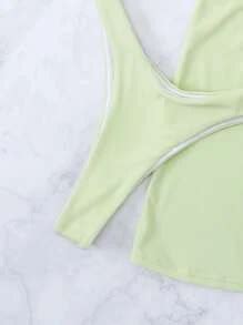 Packs Rib Lace Up Bikini Beach Skirt Shein Uk