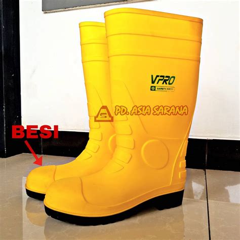 Jual Sepatu Karet Safety Boots VPRO Besi Sepatu Proyek Premium Anti