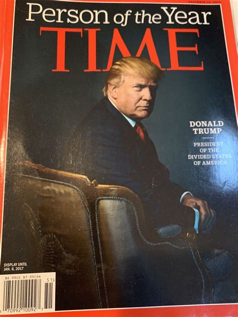 President Donald Trump Time Magazine Person Of The Year 12 19 2016 No