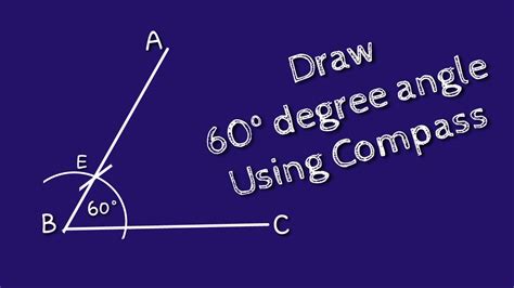 How To Draw 60 Degree Angle Using Compass Shsirclasses Youtube