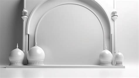 Islamic Backdrop Inspired 3d In Shades Of Grey For Posters Flyers