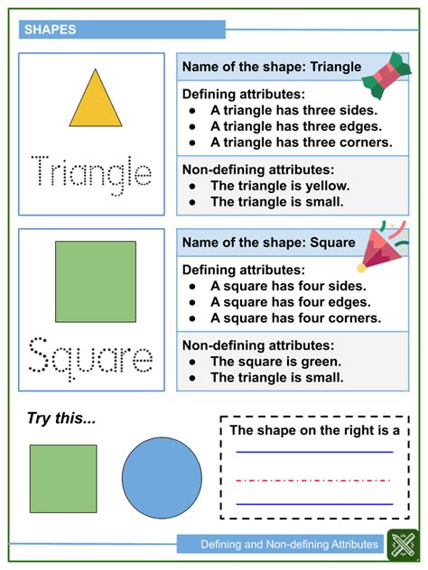 Attributes Of Shapes Worksheet Printable Word Searches