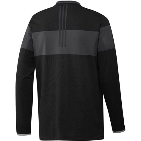 Adidas Heren Prime Golf Polos Met Lange Mouwen Zwart