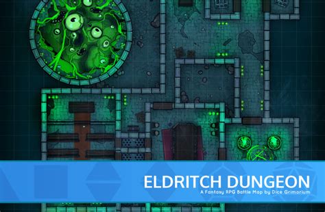 Eldritch Dungeon D D Map For Roll And Tabletop Dice Grimorium