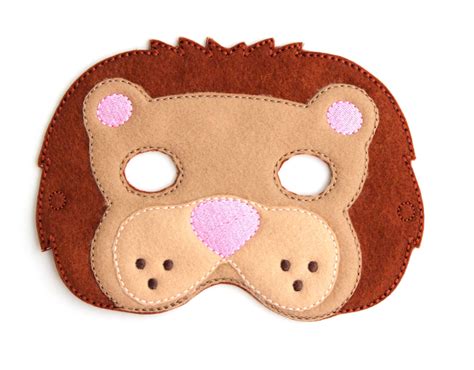 Kids Lion Mask Lion Costume Zoo Felt Mask Kids Face Mask - Etsy