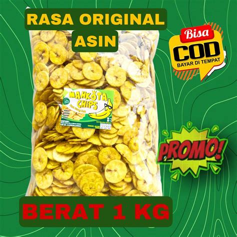 Jual Keripik Pisang Rasa Original Asin Isi Kg Kripik Pisang Mahkota