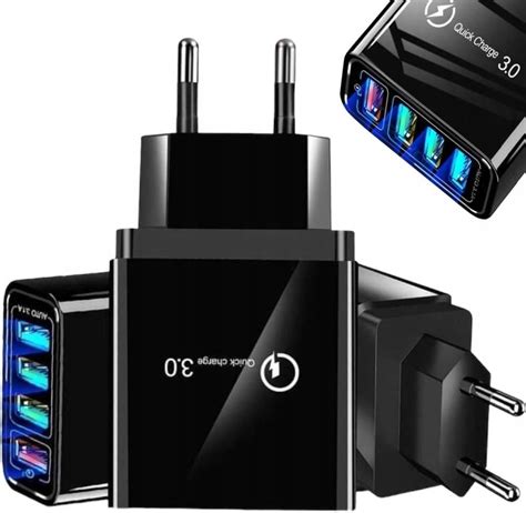 Ładowarka Do Telefonu Szybka Ładowarka Sieciowa 4 X Usb Quick Charge 30 Opinie I Ceny Na Ceneopl