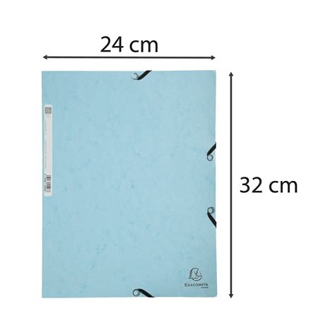 Exacompta gumis mappa A4 400g pasztell kék Irodaszerek Gumis mappák